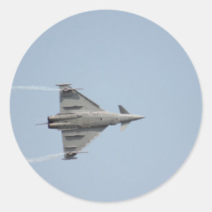 Pegatina Redonda Avión