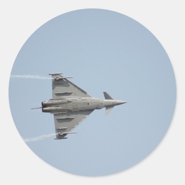 Pegatina Redonda Avión (Anverso)