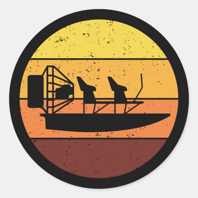 Pegatina Redonda Avión de avionetas (Anverso)