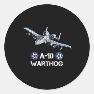 Pegatina Redonda Avión de combate para niños F6f