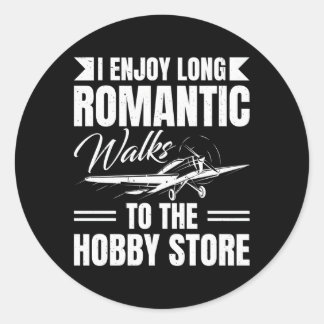 Pegatina Redonda Aviones controlados por radio piloto del avión Rc 