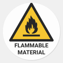 Aviso de materiales inflamables, símbolo de riesgo