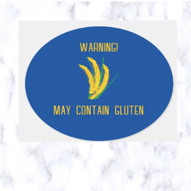 Pegatina Redonda Aviso Puede Contener Gluten (Subido por el creador)