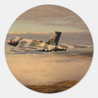 Pegatina Redonda Avro Vulcan Bomber XH558