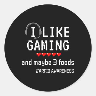 Pegatina Redonda Awareness Gaming Gamer