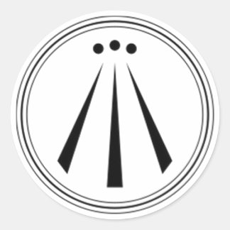 Pegatina Redonda Awen (plano)