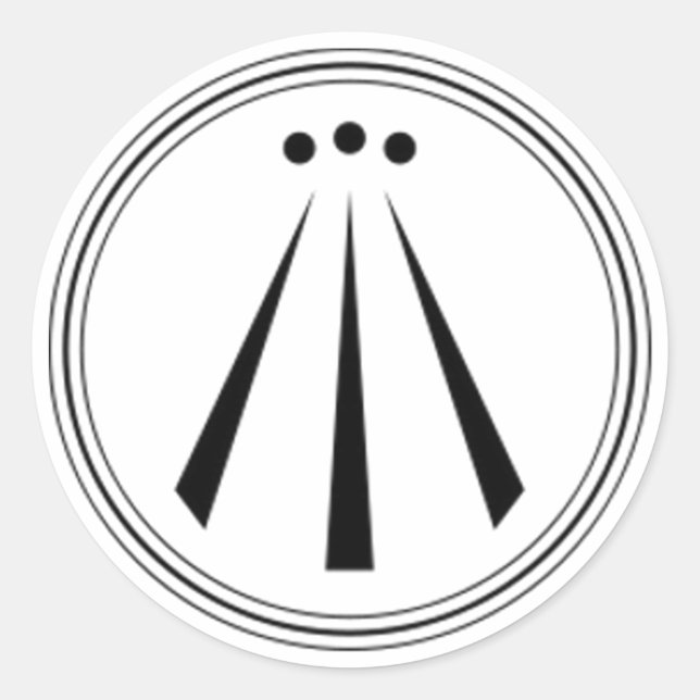 Pegatina Redonda Awen (plano) (Anverso)