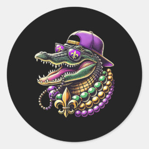 Pegatina Redonda Awesome Apparel Uni-adulto Mardi Gras