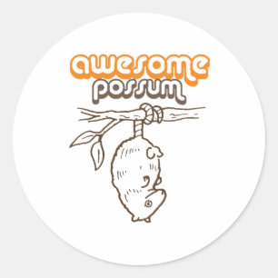 Pegatina Redonda Awesome Possum
