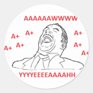 PEGATINA REDONDA AWW SÍ A+
