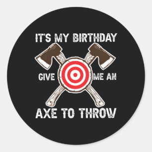 Pegatina Redonda Ax Thrower