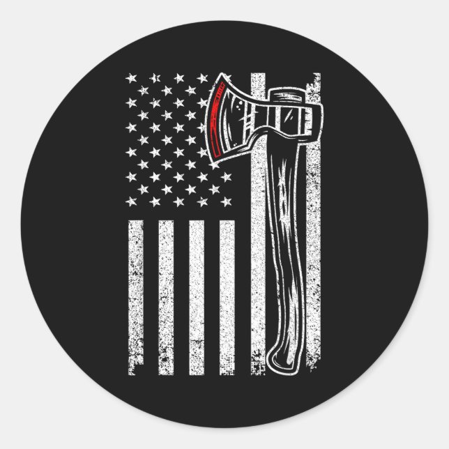 Pegatina Redonda Axe Throwing Novelty For Men Women Ax Thrower Axe  (Anverso)