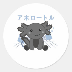 Pegatina Redonda Axolotl Amantes Cute Animales Relájense Axolotl Du