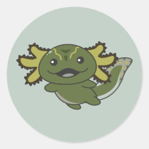 Pegatina Redonda Axolotl Diferentes Tipos De Axolotls Cute Animales