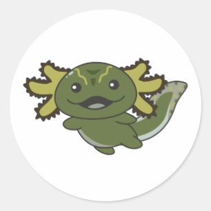 Pegatina Redonda Axolotl Diferentes Tipos De Axolotls Cute Animales