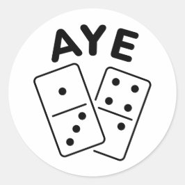 Pegatina Redonda 'Aye Domino' K-Pop Boygroup Meme Quote