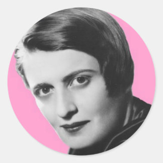 Pegatina Redonda ayn-rand