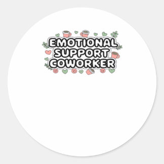 Pegatina Redonda Ayuda emocional Coworker Classic V2 Classic