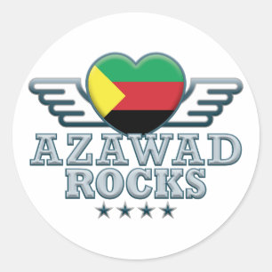 Pegatina Redonda Azawad oscila v2