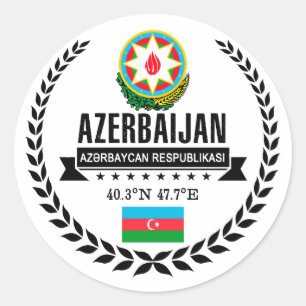 Pegatina Redonda Azerbaijan