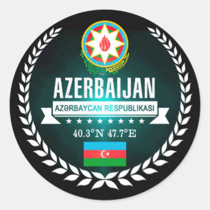 Pegatina Redonda Azerbaiyán