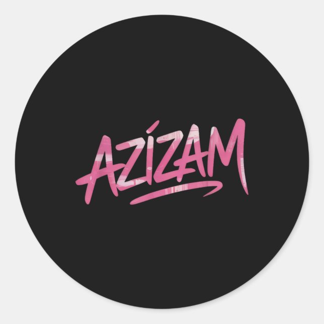 Pegatina Redonda Azizam (Anverso)
