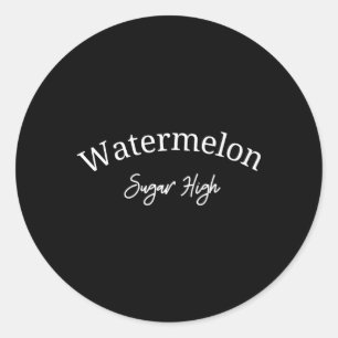 Pegatina Redonda Azúcar de sandía alto para