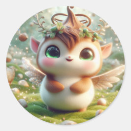 Pegatina Redonda Azúcar marrón