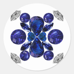 Pegatina Redonda Azul