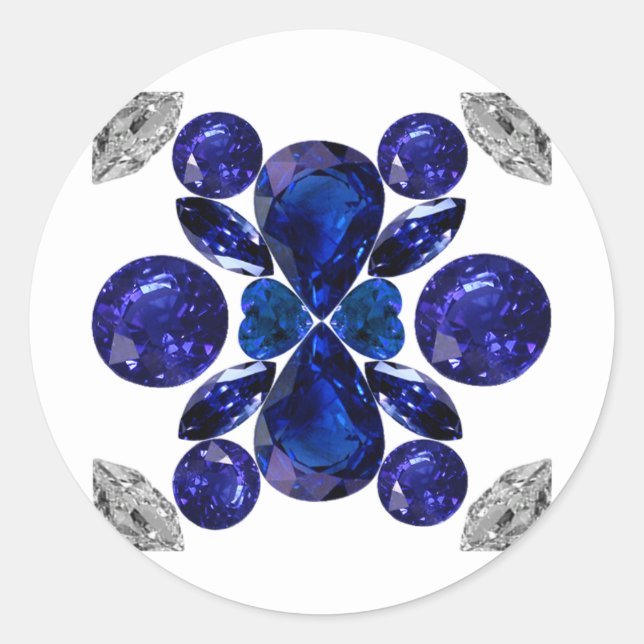 Pegatina Redonda Azul (Anverso)