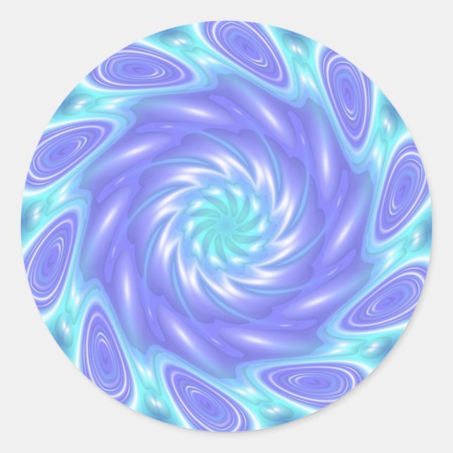 Pegatina Redonda Azul (Anverso)