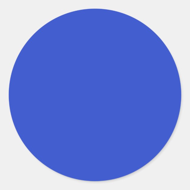 Pegatina Redonda Azul azul (color sólido) (Anverso)