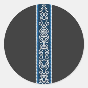 Pegatina Redonda Azul del patrón de visión