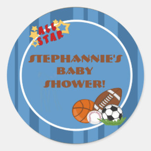 Pegatina Redonda Azul Estelar de 6 a 3" Pegatinas favoritos