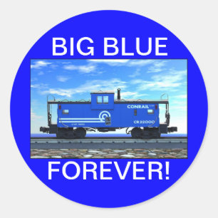 PEGATINA REDONDA ¡AZUL GRANDE ZAZ420 PARA SIEMPRE!