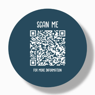 Pegatina Redonda Azul Marino   Análisis de código QR de negocio