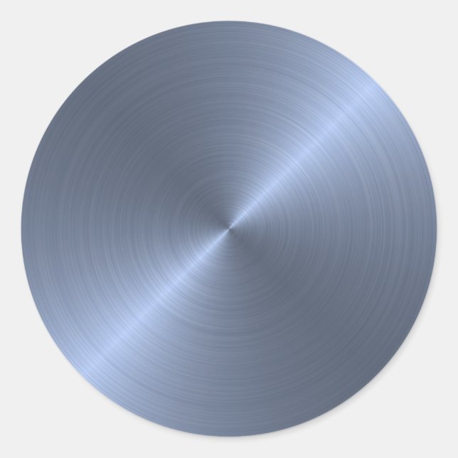 Pegatina Redonda Azul metálico (Anverso)