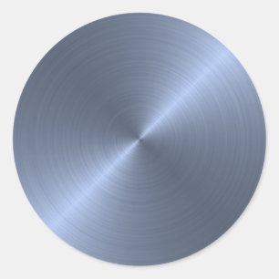 Pegatina Redonda Azul metálico