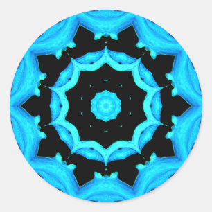 PEGATINA REDONDA AZUL OCEÁNICO NATURAL