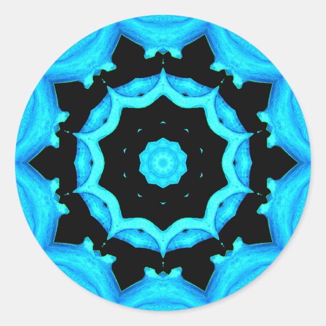 PEGATINA REDONDA AZUL OCEÁNICO NATURAL (Anverso)