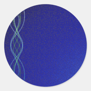 Pegatina Redonda Azul oscuro