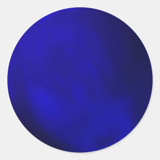 Pegatina Redonda Azul real metálico (Anverso)