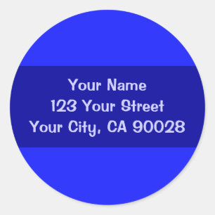 Pegatina Redonda azul simple