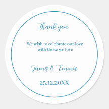 Azul simple Boda personalizado