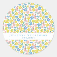 Azul y amarillo marrón floral moderna