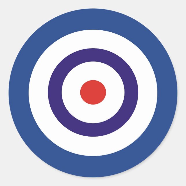 PEGATINA REDONDA AZUL Y BLANCO (Anverso)