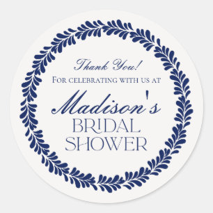 Pegatina Redonda Azulejo Talavera Azul Fiesta Española Despedida de