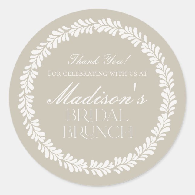 Pegatina Redonda Azulejo Talavera Beige Desayuno Nupcial Fiesta Esp (Anverso)