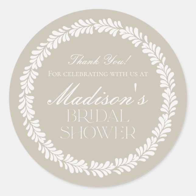 Pegatina Redonda Azulejo Talavera beige Fiesta Española Despedida d (Anverso)