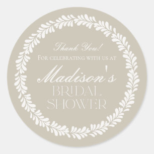 Pegatina Redonda Azulejo Talavera Beige Fiesta Española Despedida d